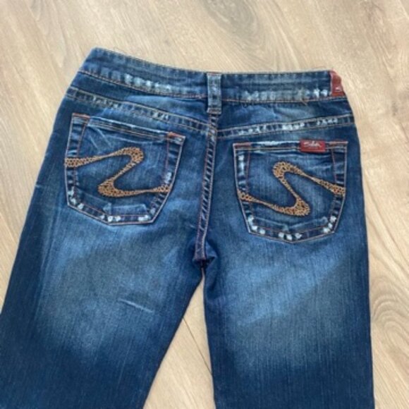 Silver Jeans Dark Blue "Tia" Flare Jeans - Picture 14 of 16